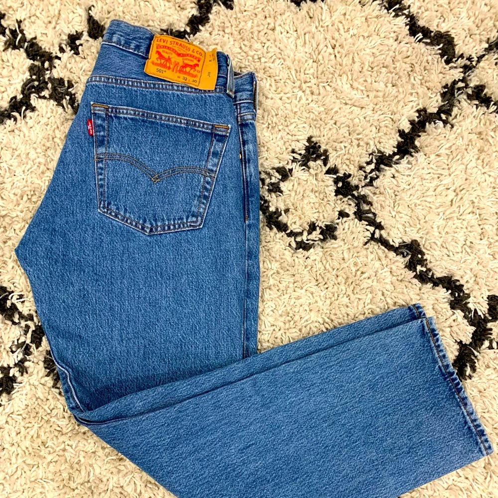 Original Levis 501 Button Fly Denim Jeans